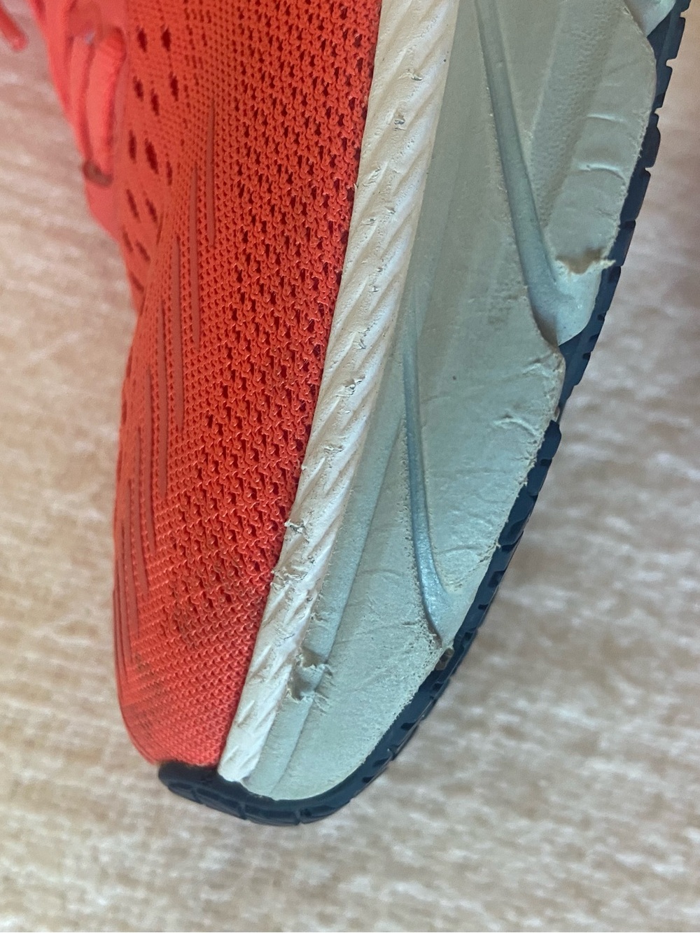 Hoka Clifton 7 Running Shoes in Bright Coral/Orange/Red Women’s Size 9 - Picture 6 of 16
